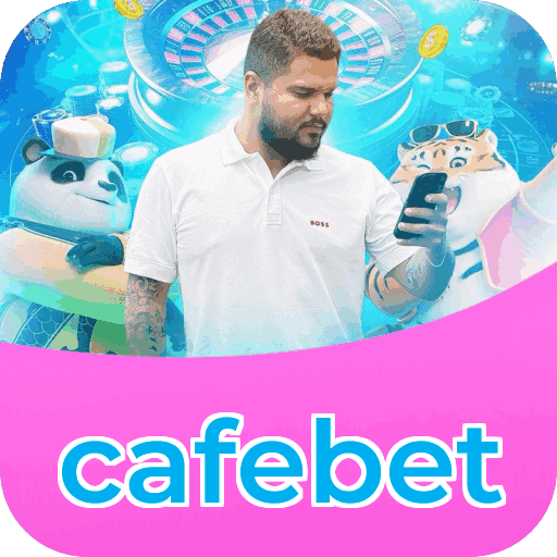 Interface do aplicativo cafebet mostrando jogos disponíveis no iOS e Android